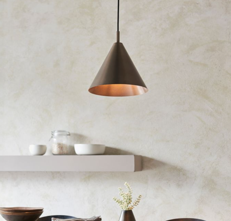 Cape Brushed Antique Bronze Pendant Ceiling Light