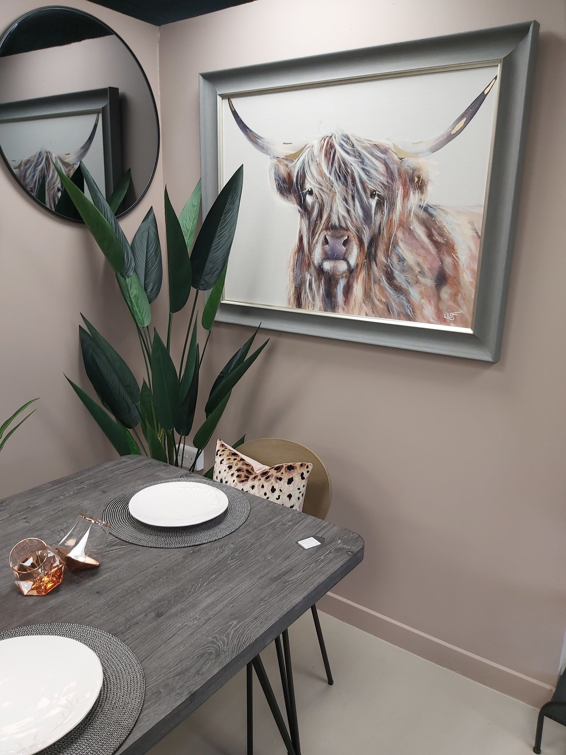 Anube Dark Grey Wood Rectangle Table 160cms X 90cms     