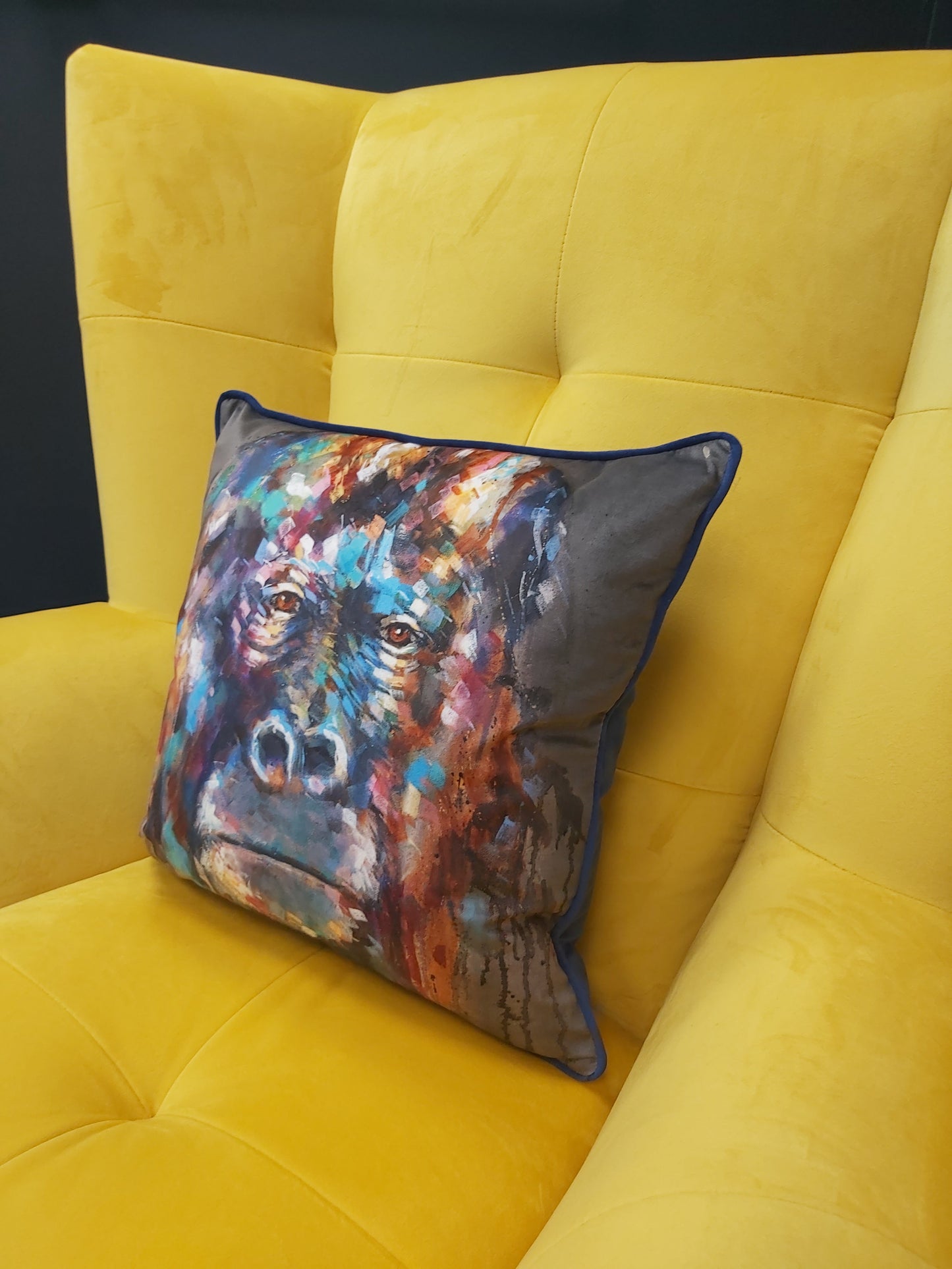 Bella Yellow Fabric Armchair     