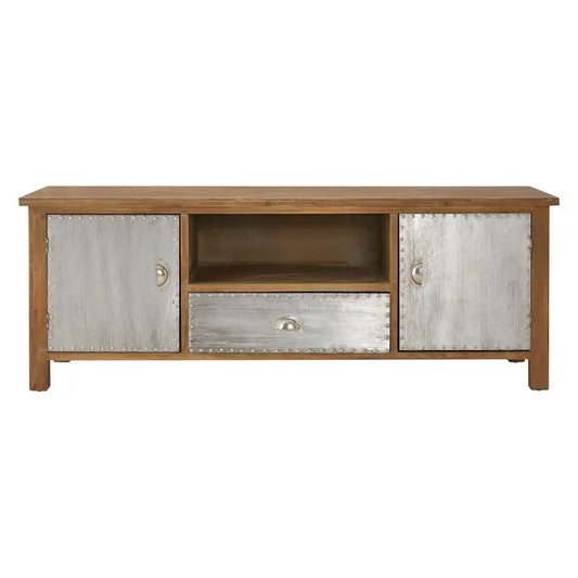Shoreditch Metal & Wood Media Unit In Brown