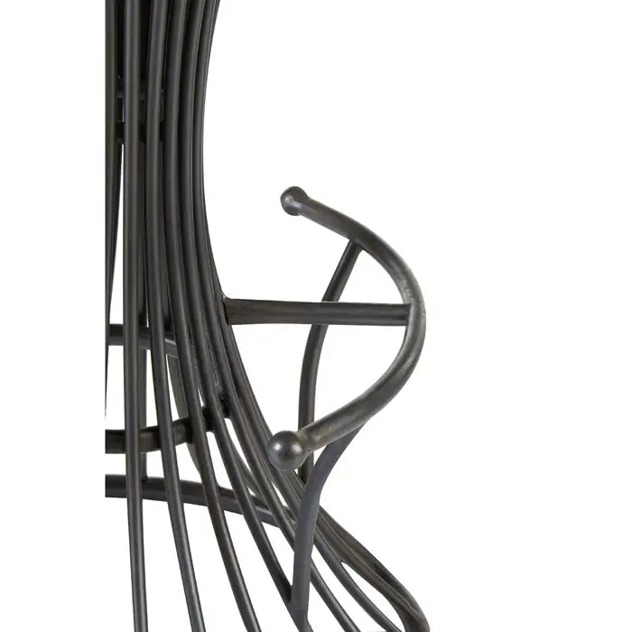Elegant Metal & Wood Bar Stool – Natural & Silver Finish