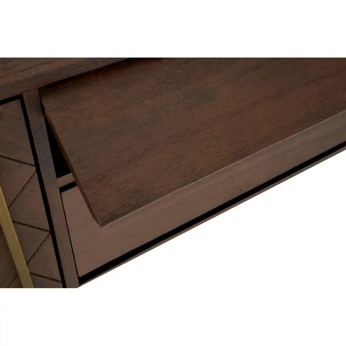 Brando Metal & Wood Media Unit In Brown