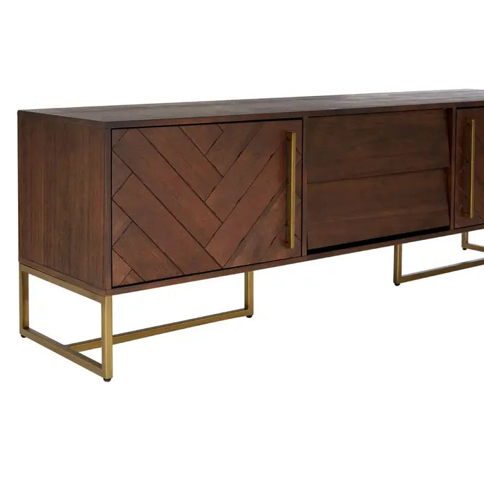 Brando Metal & Wood Media Unit In Brown