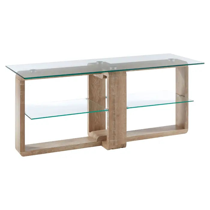 Barton Wood & Glass Media Unit In Natural