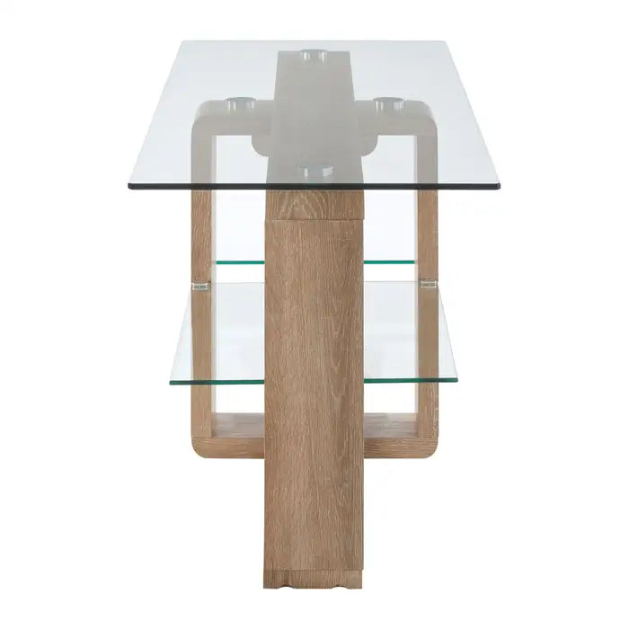 Barton Wood & Glass Media Unit In Natural