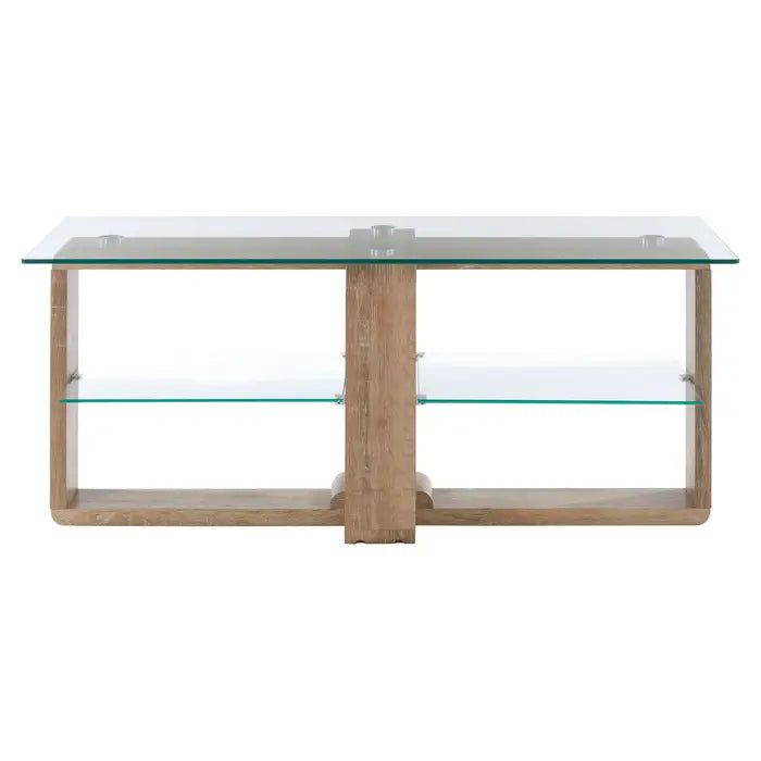 Barton Wood & Glass Media Unit In Natural