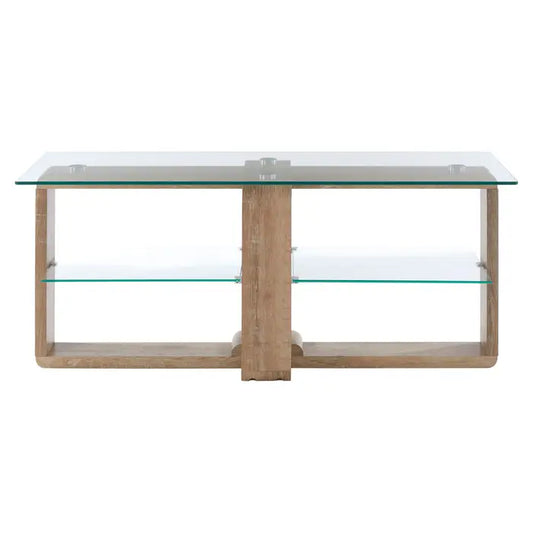 Barton Wood & Glass Media Unit In Natural