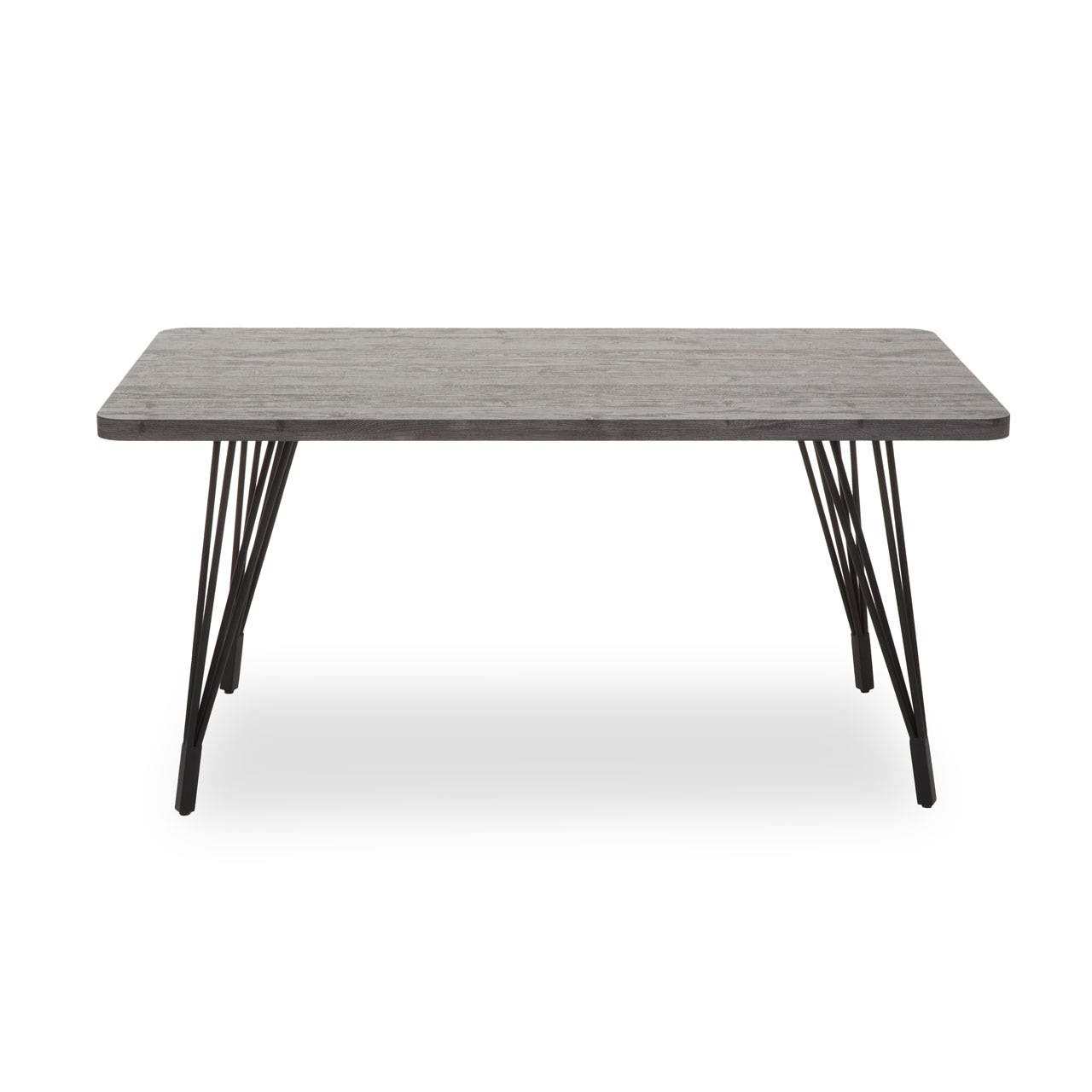 Anube Dark Grey Wood Rectangle Table 160cms X 90cms     