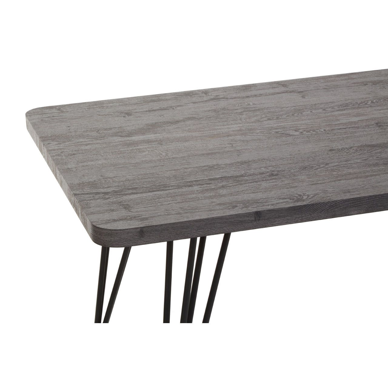 Anube Dark Grey Wood Rectangle Table 160cms X 90cms     