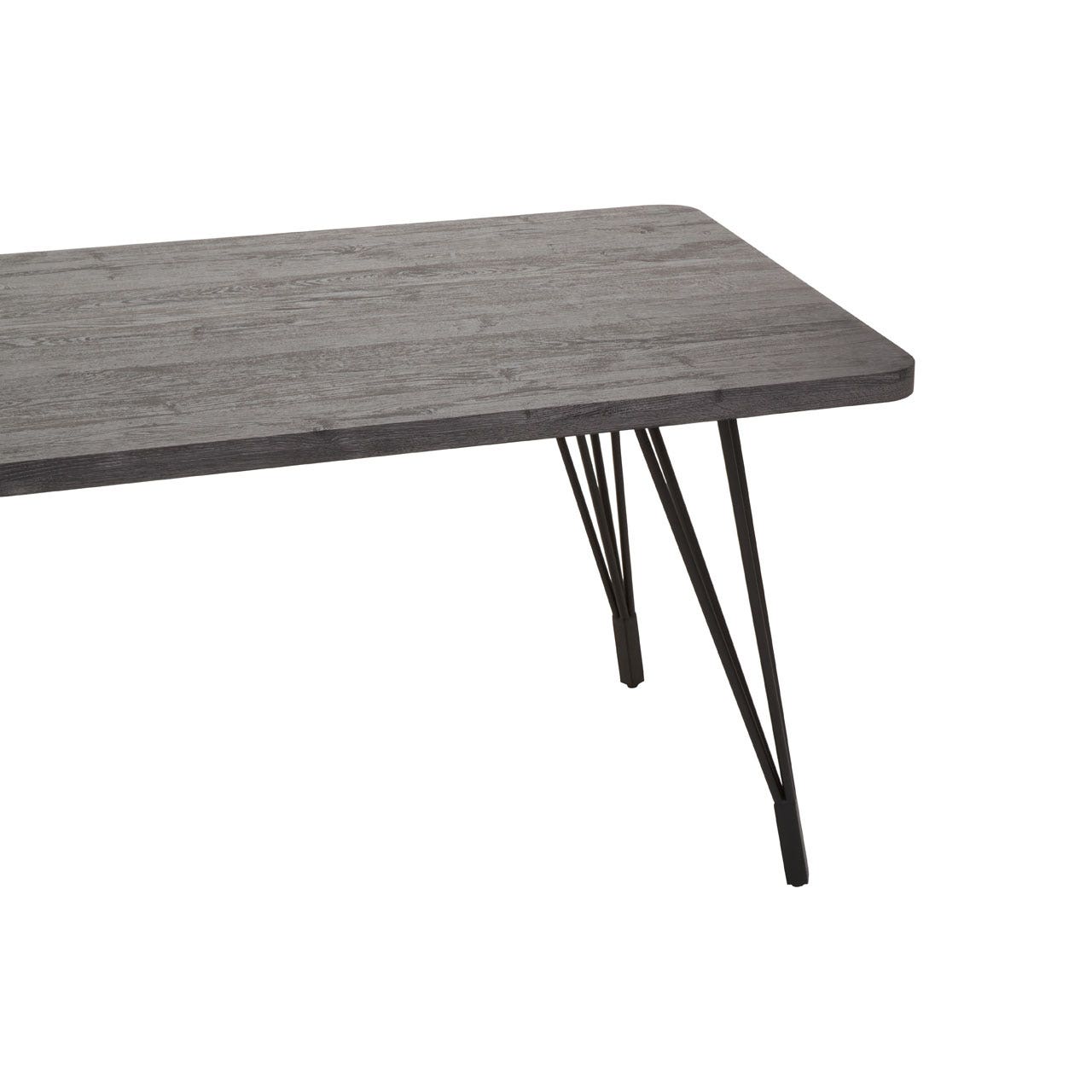 Anube Dark Grey Wood Rectangle Table 160cms X 90cms     