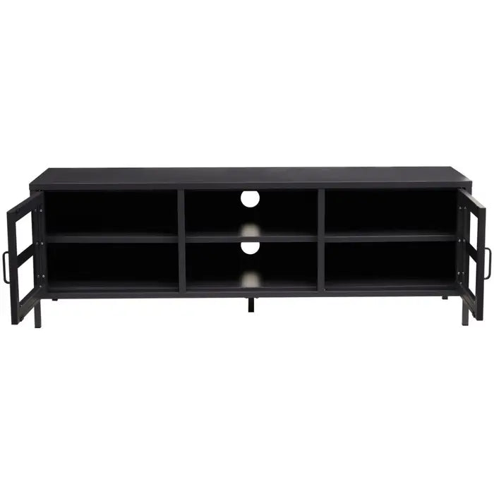 Zero Two Door Metal Media Unit In Black