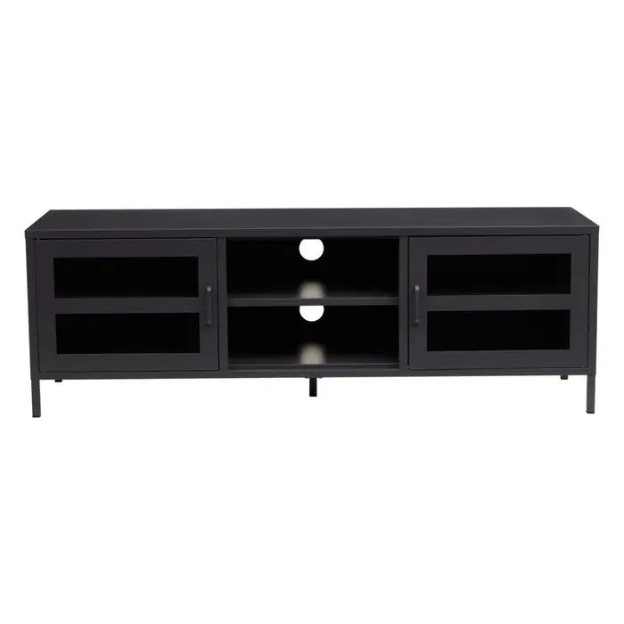 Zero Two Door Metal Media Unit In Black