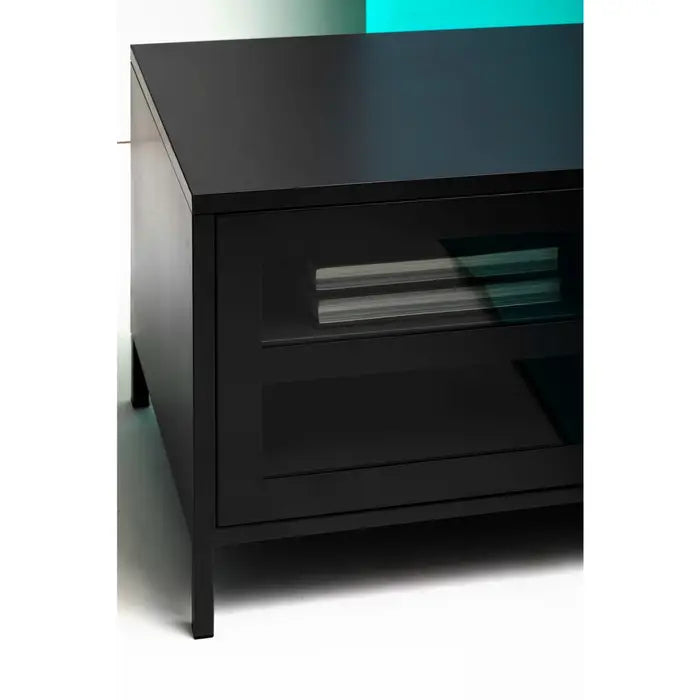 Zero Two Door Metal Media Unit In Black