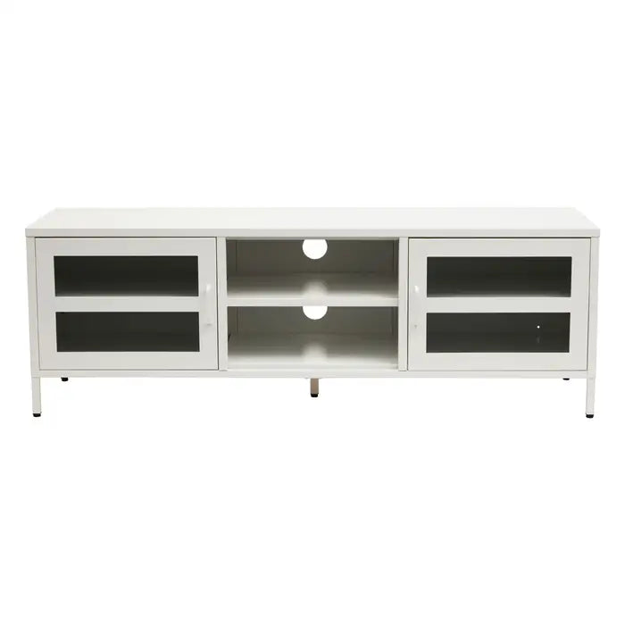 Zero Two Door White Media Unit