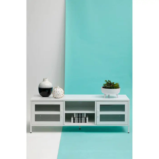 Zero Two Door White Media Unit