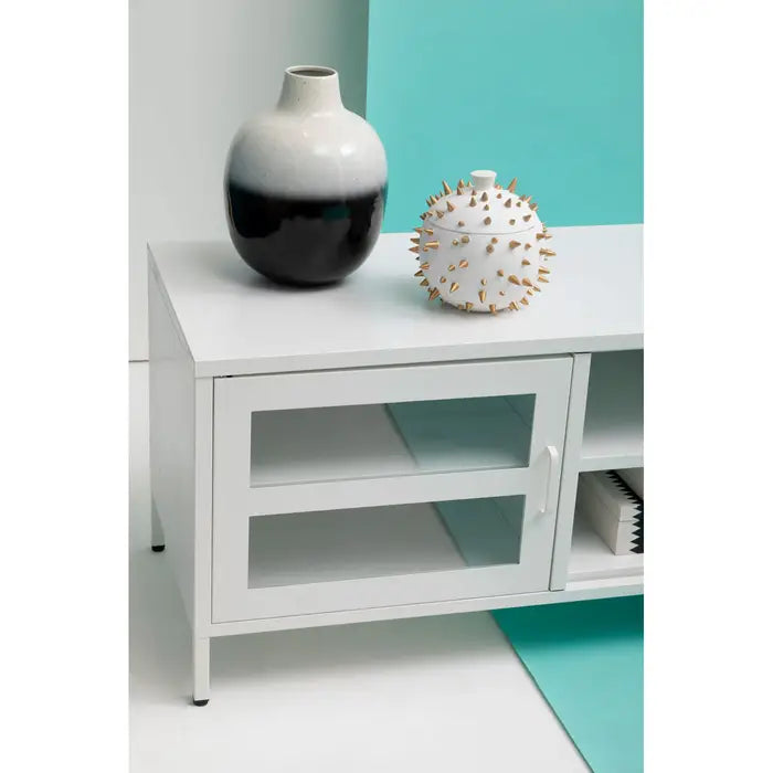Zero Two Door White Media Unit