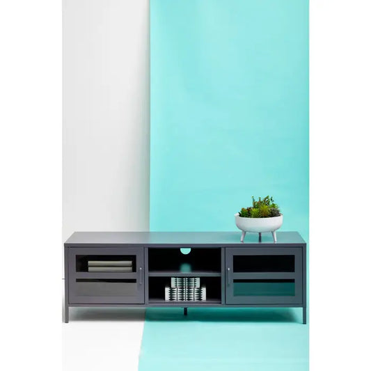 Zero Two Door Grey Media Unit