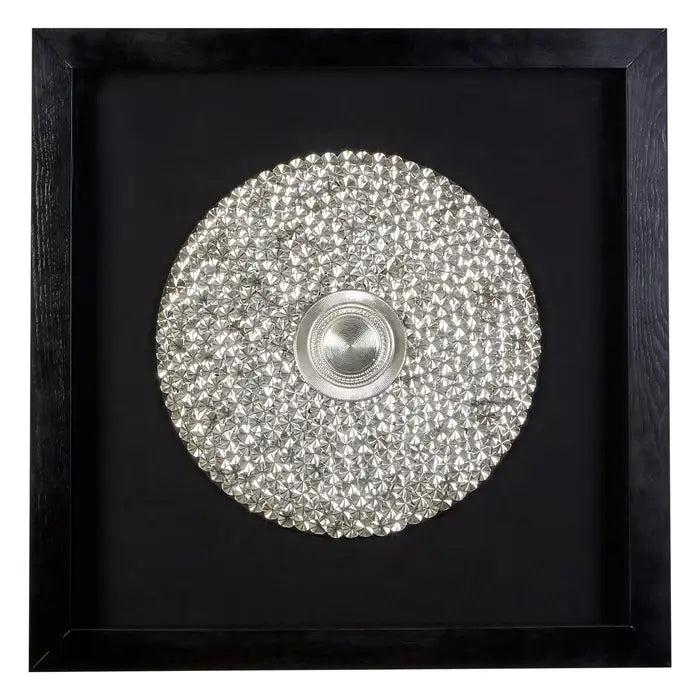 Framed Round Disc Wall Art