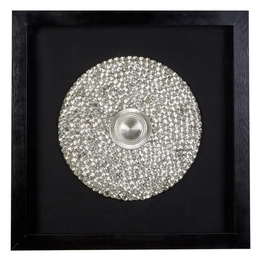 Framed Round Disc Wall Art