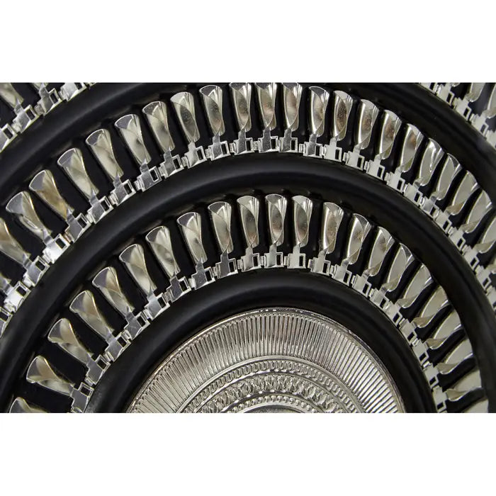 Framed Silver Disc Wall Art