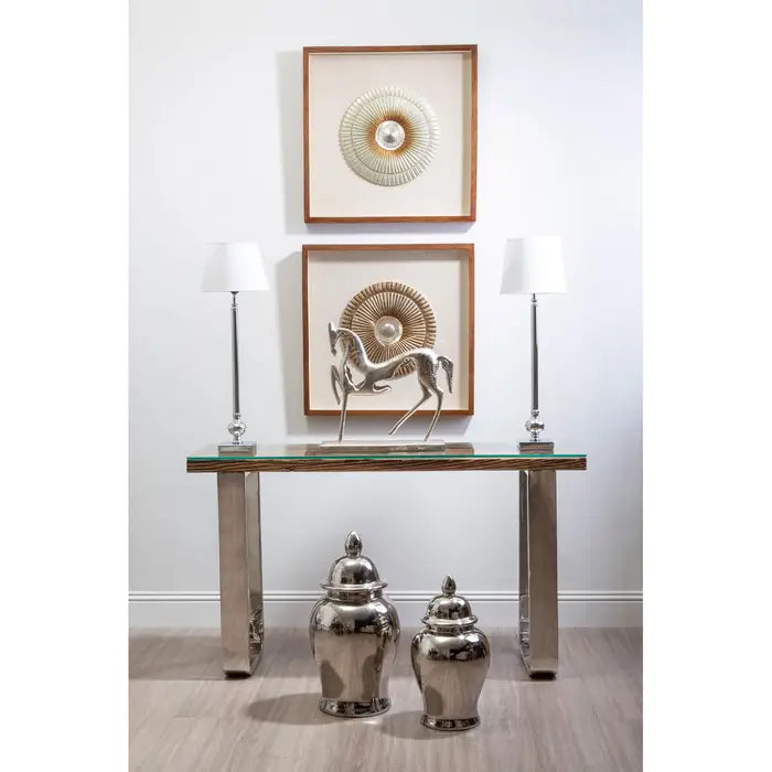 Two Tone Framed Bronze Wall Art