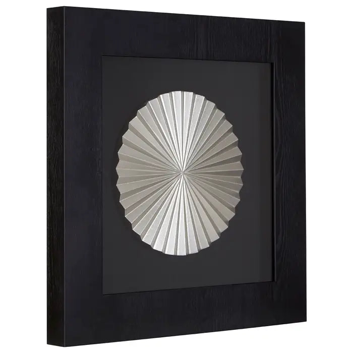Framed Fan Carving Wall Art