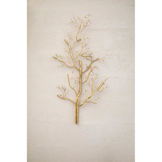 Farran Tree Iron Wall Art In Gold