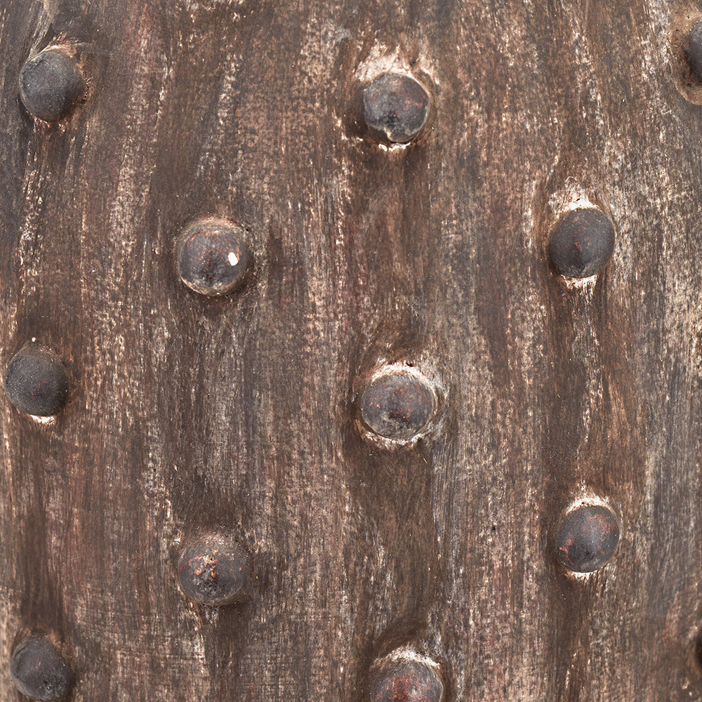 Rustic Grey Stoneware Table Lamp Base – Textured Design & LED Compatible