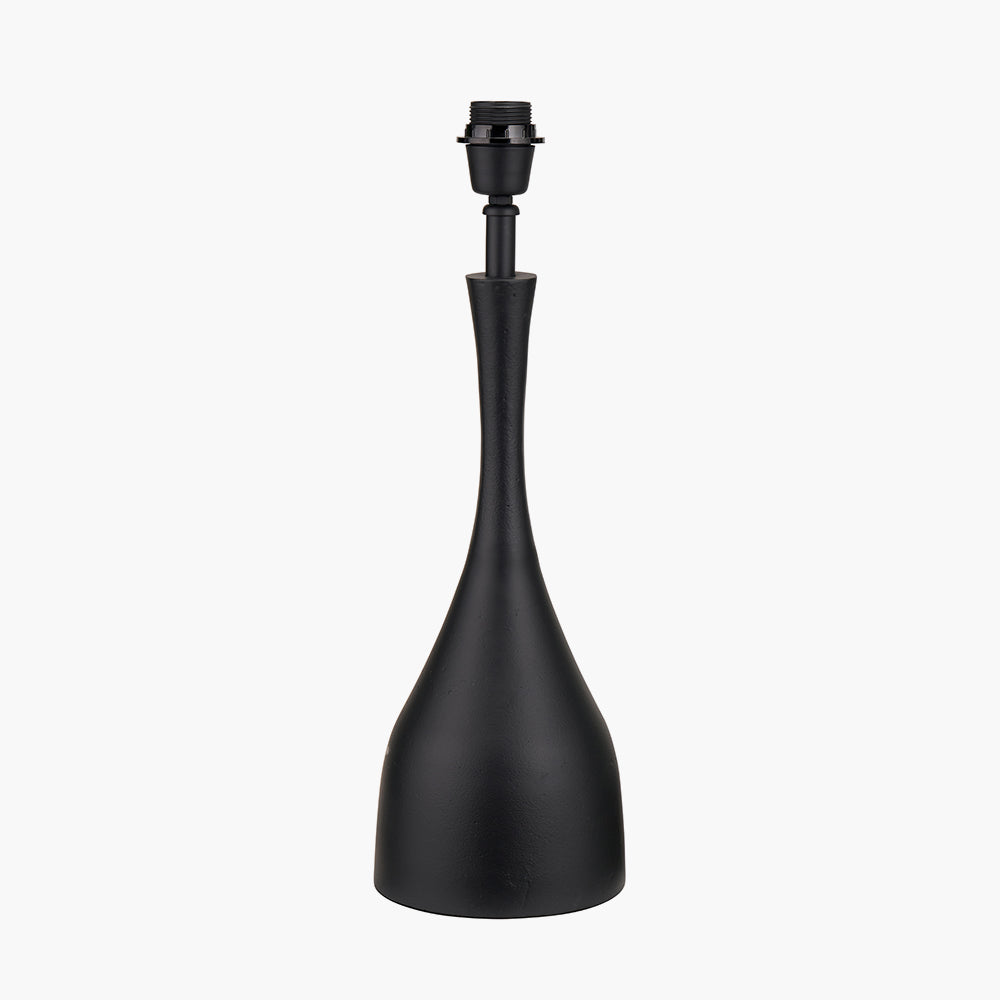 Modern Matt Black Metal Table Lamp Base – Sleek Design & LED Compatible - 