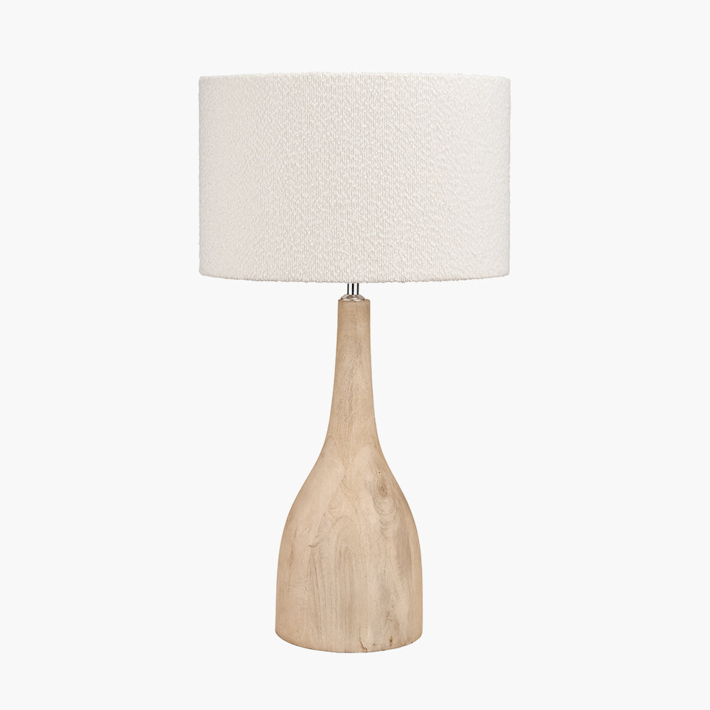 Elegant Natural Mango Wood Table Lamp Base – Sleek Sculptural Design