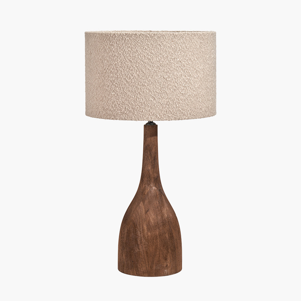Rustic Chocolate Brown Mango Sculptural Wood Table Lamp Base