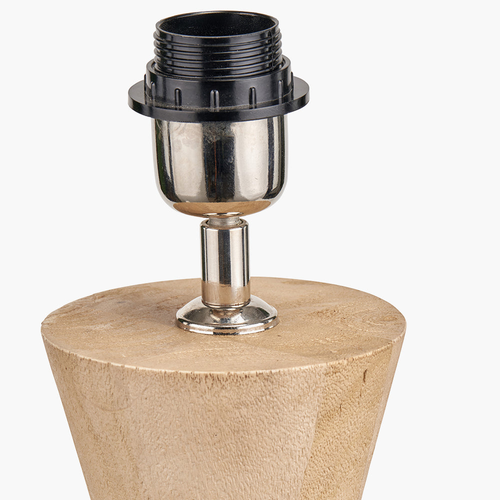 Elegant Sculptural Natural Mango Wood Table Lamp Base – Contemporary Design