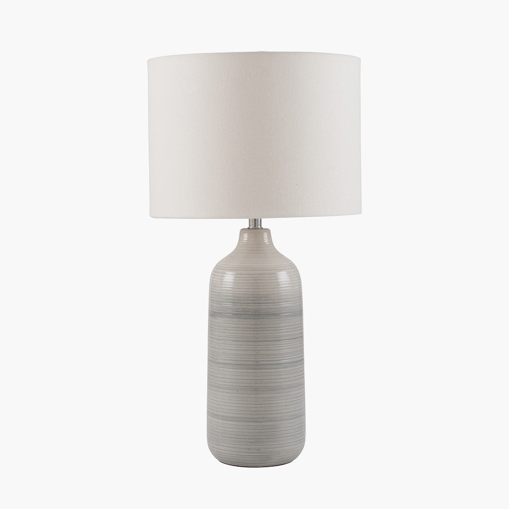 Elegant Ceramic Table Lamp – Blue, White & Grey Gradient  