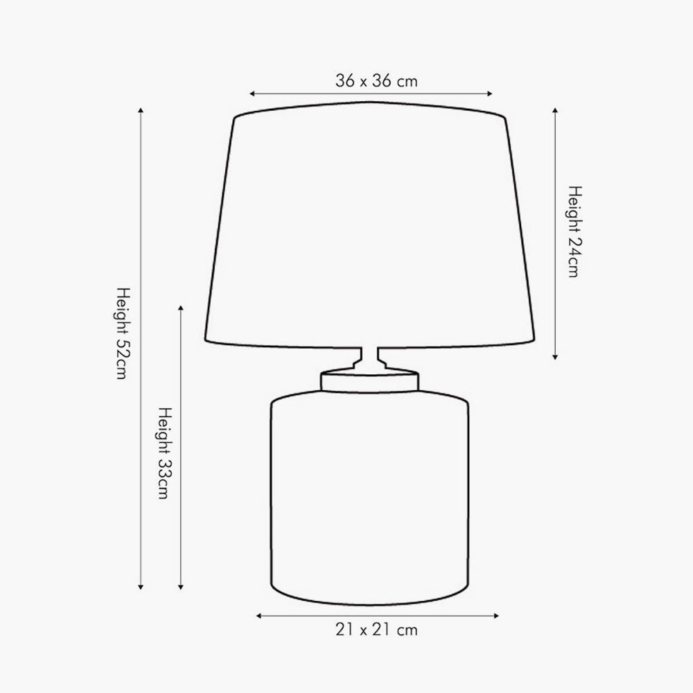 Elegant Ceramic Patterned Lamp – Grey & Blue with Classic Fabric Shade