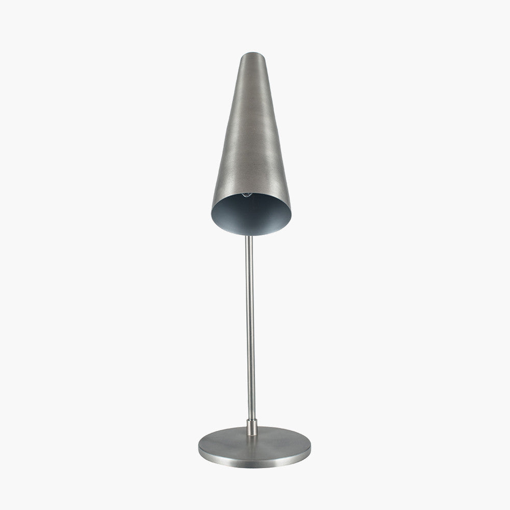 Modern Antique Silver Metal Desk Lamp – Sleek Design & Adjustable Angle