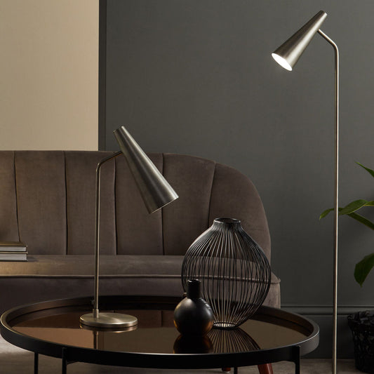 Modern Antique Silver Metal Desk Lamp – Sleek Design & Adjustable Angle  