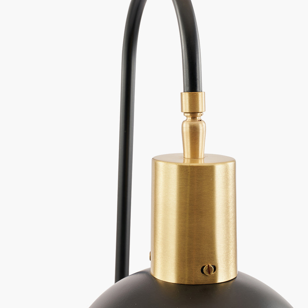 Modern Black & Gold Metal Desk Lamp – Arched Design & Sleek Base