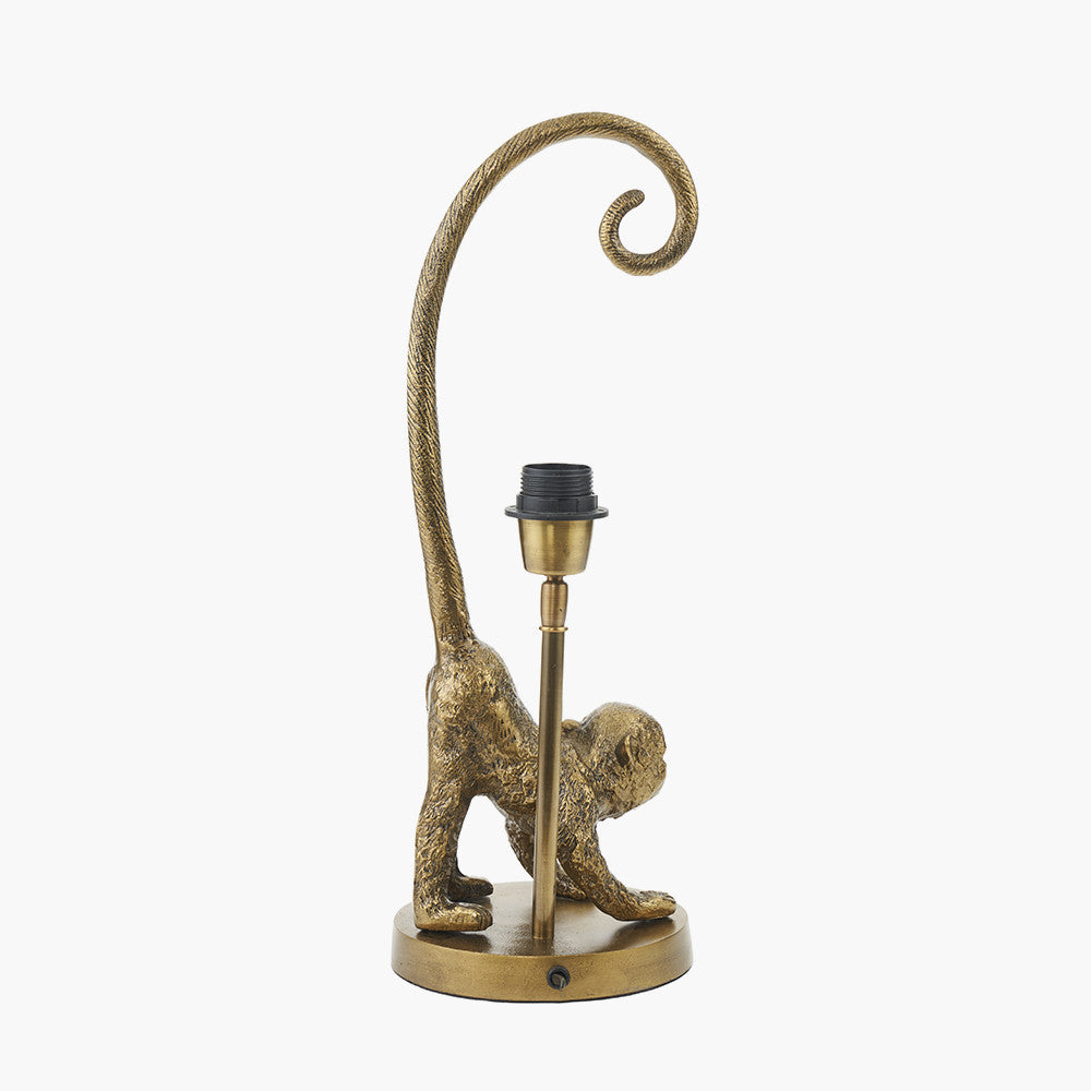 Antique Brass Monkey Table Lamp Base