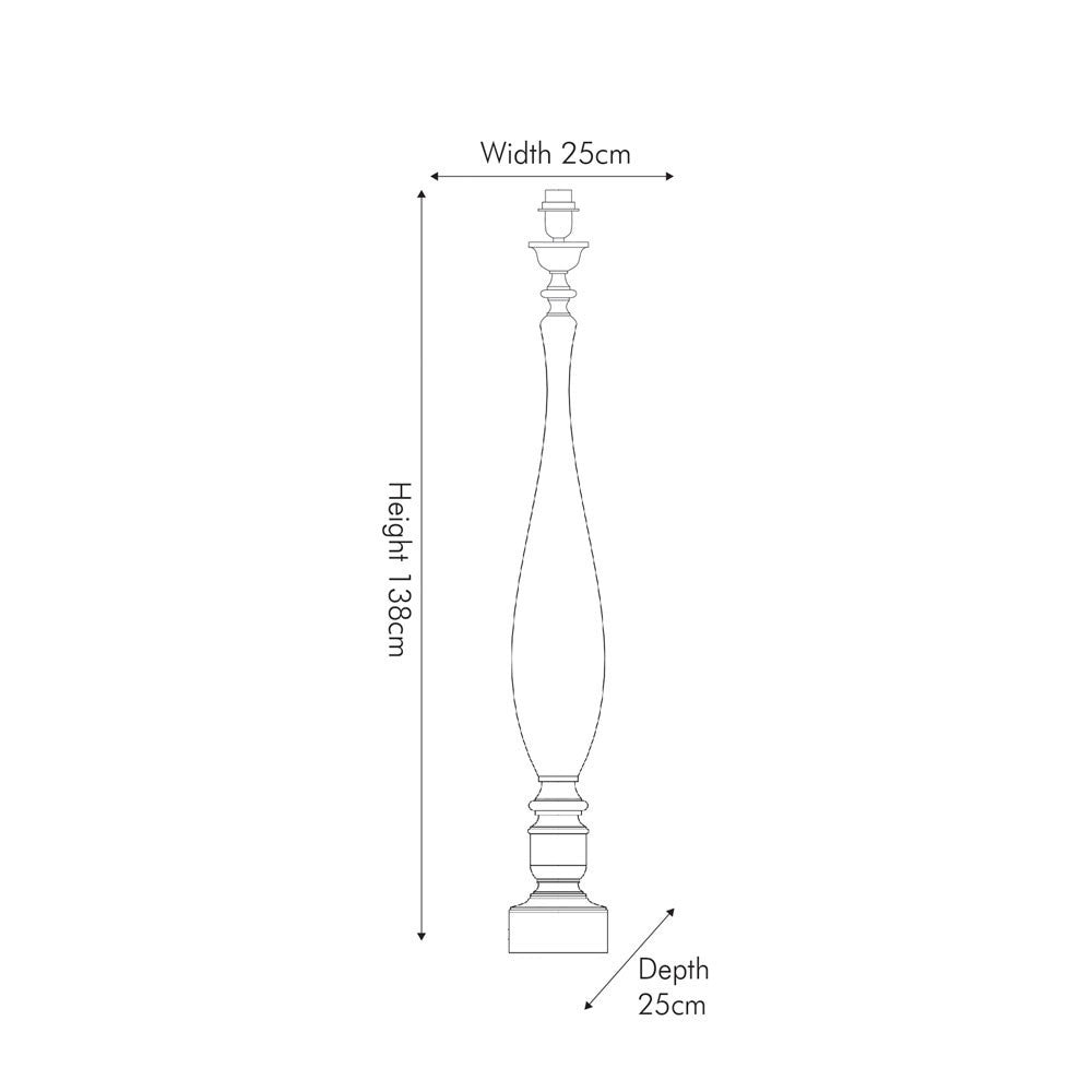 Rustic Grey Wash Wooden Floor Lamp Base – Elegant Mango Wood Design