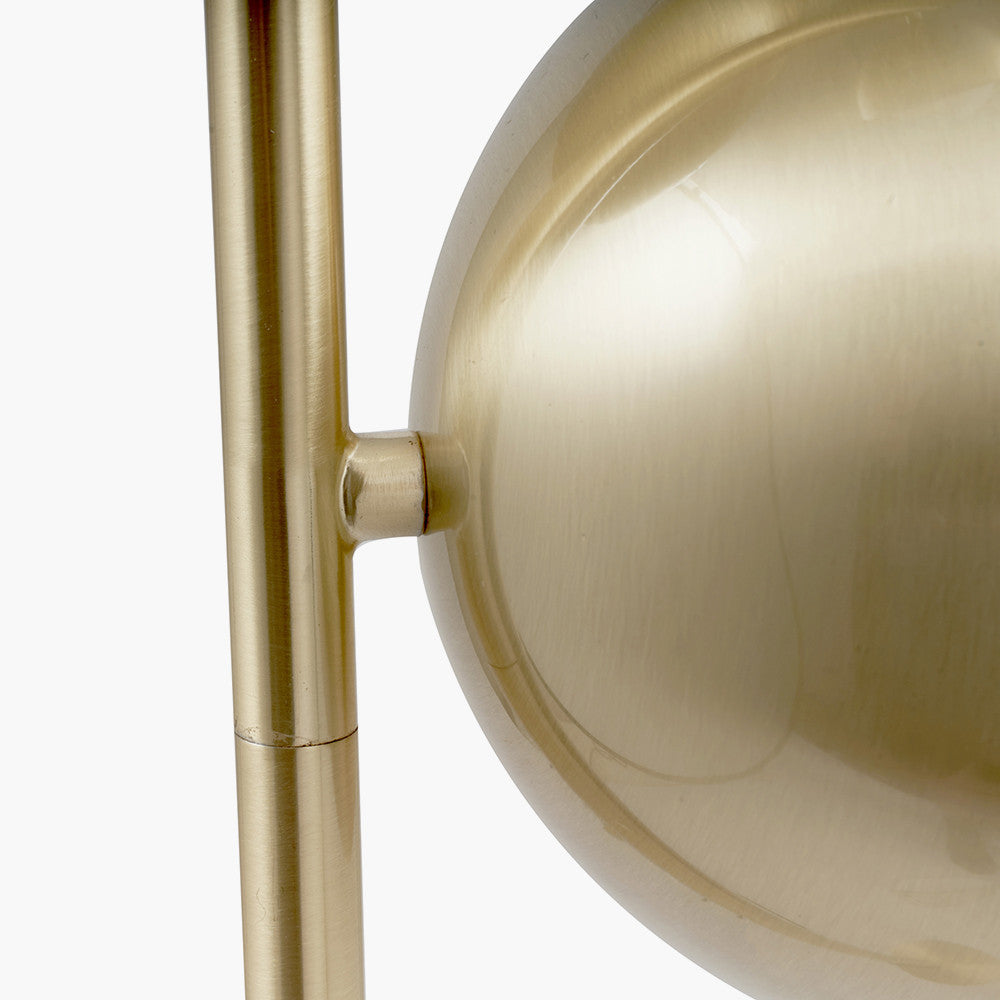 Modern Brushed Brass Floor Lamp – Sculptural Multi Light Design