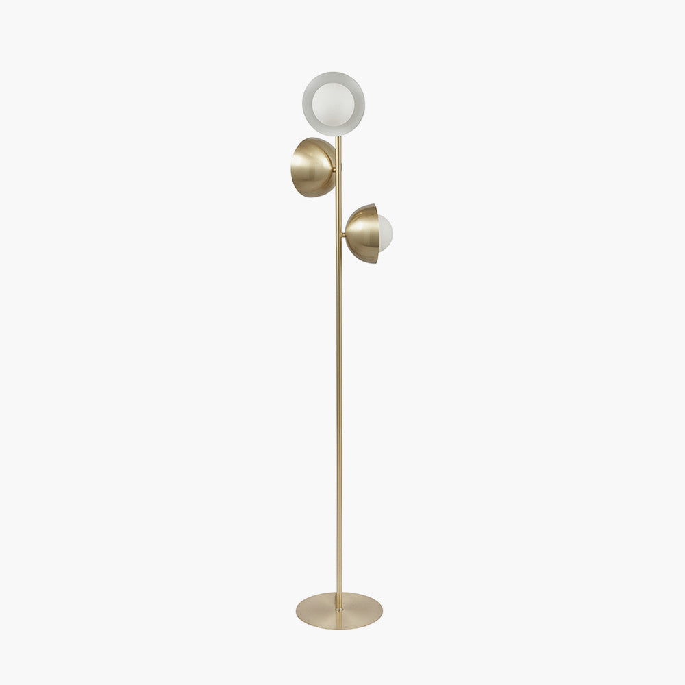 Modern Brushed Brass Floor Lamp – Sculptural MultiLight Design  