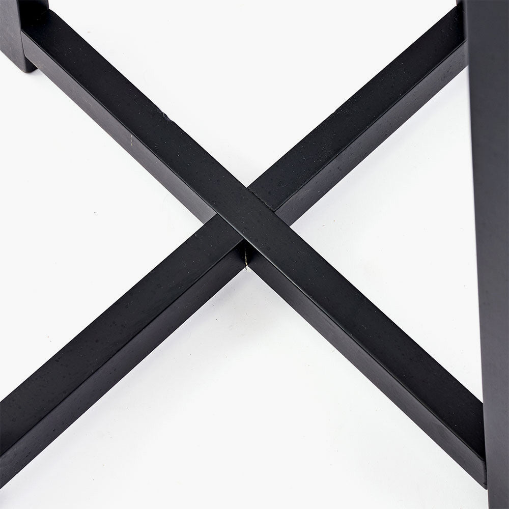 Black Wooden Floor Lamp Base – Modern 4-Leg Standing Light Base Only (136 cm)