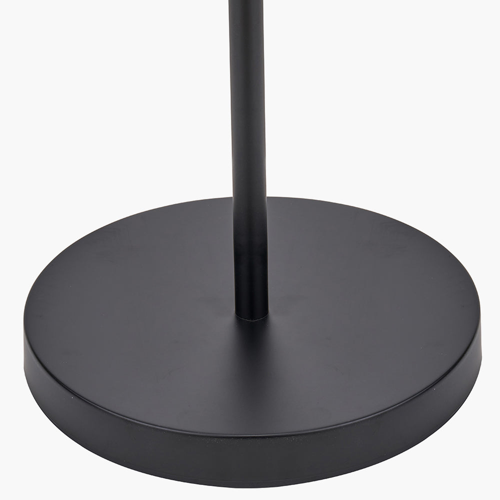 Sleek Black & Brushed Silver Floor Lamp – Adjustable Head