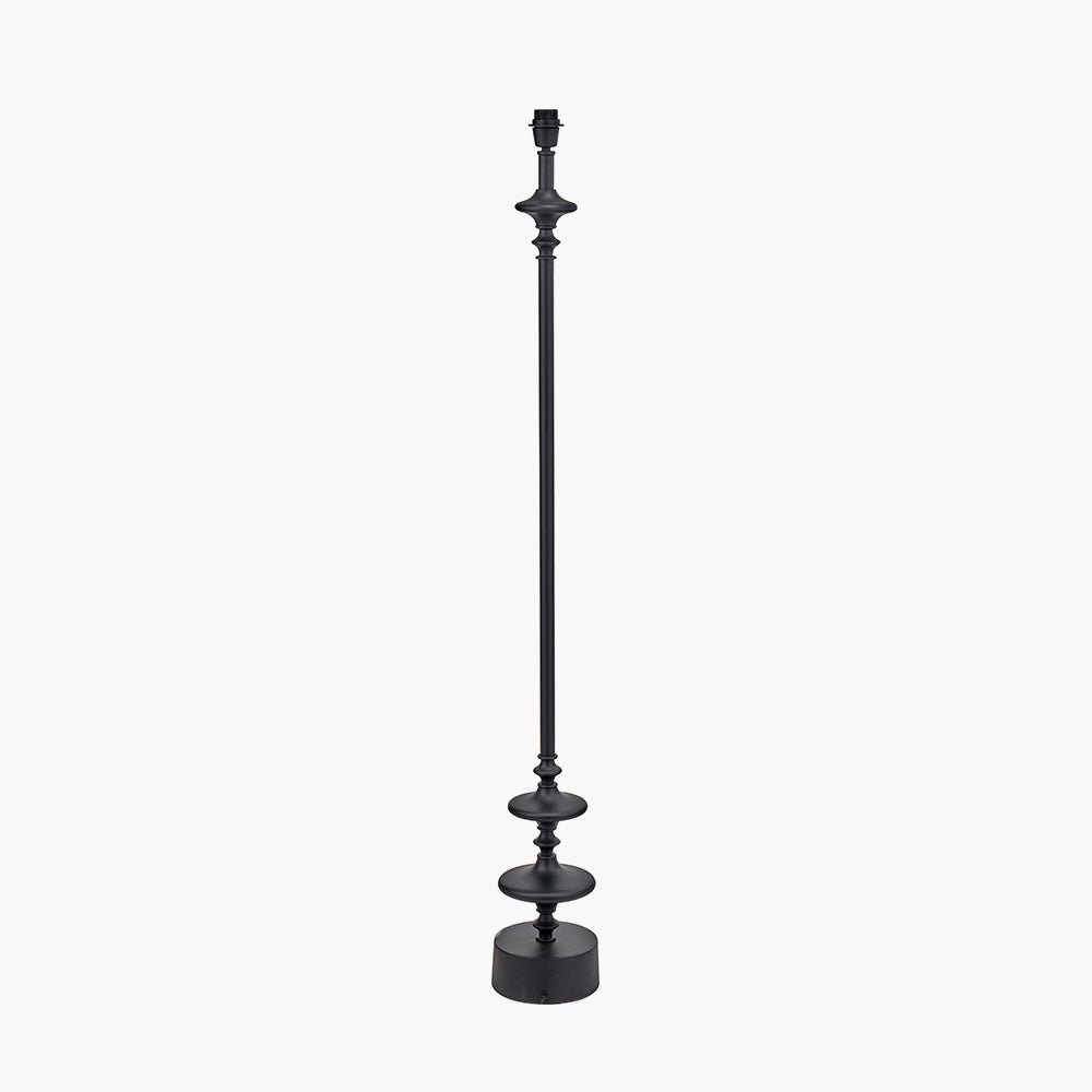 Elegant Matt Black Candlestick Floor Lamp – Base Only - 147cm