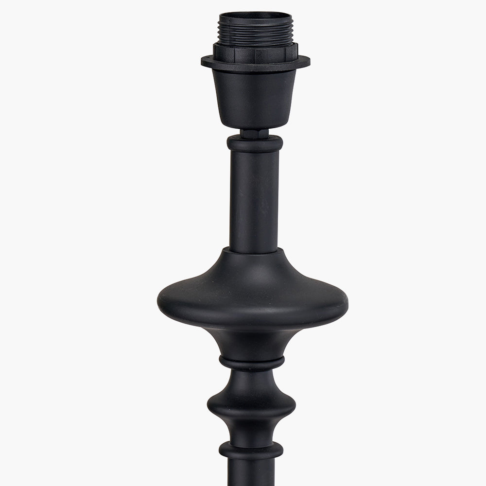 Elegant Matt Black Candlestick Floor Lamp – Base Only - 147cm