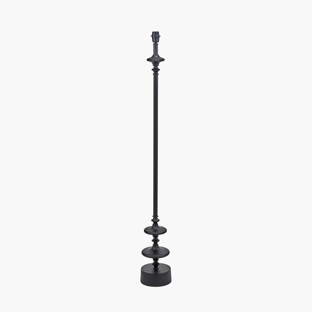Elegant Matt Black Candlestick Floor Lamp – Base Only - 147cm