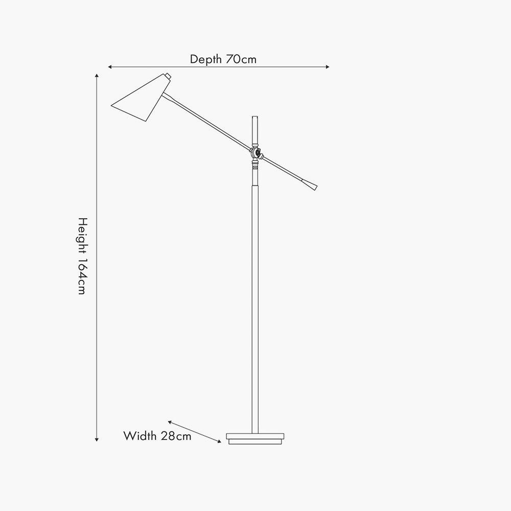 Industrial Antique Bronze Task Floor Lamp – Adjustable Brass Accents