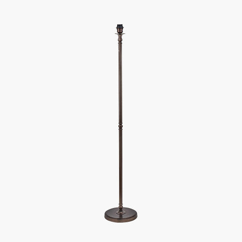 Classic Antique Bronze Metal Candlestick Floor Lamp - Base Only