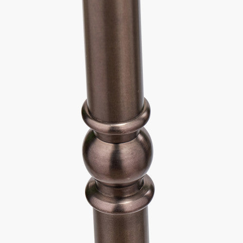 Classic Antique Bronze Metal Candlestick Floor Lamp - Base Only