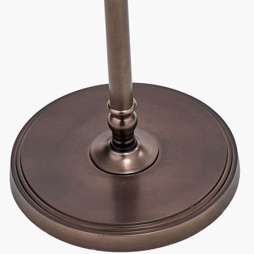Classic Antique Bronze Metal Candlestick Floor Lamp - Base Only